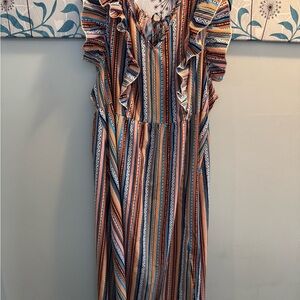 Plus Size Women’s 4X Striped Ruffle Sleeve Summer Dress  **PRCE REDUCED**